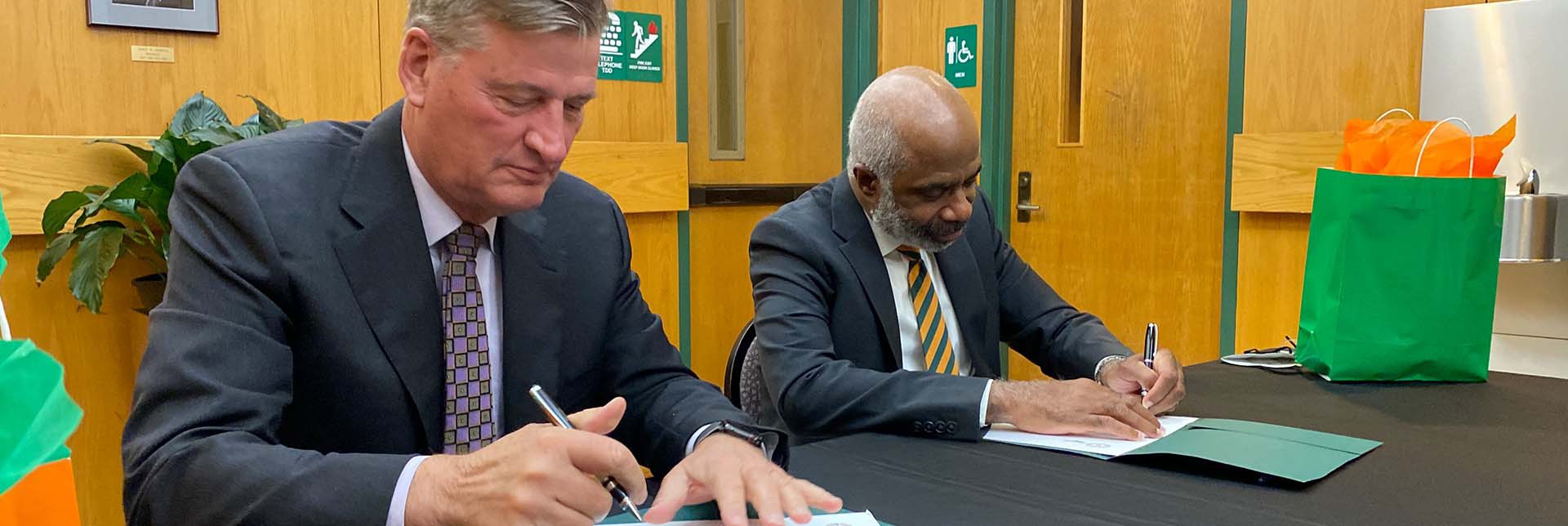 Joc O'Rourke Signing MOU at FAMU